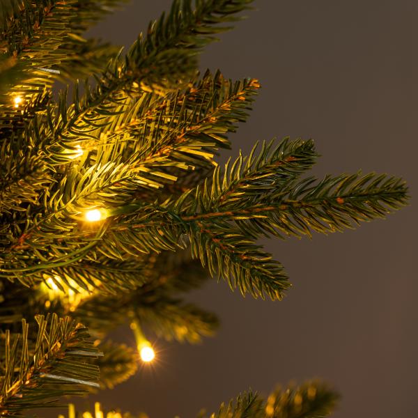 Nordisk juletræ med lys 210cm