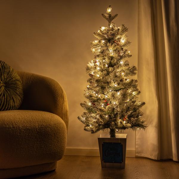 Juletræ med lys 120cm 