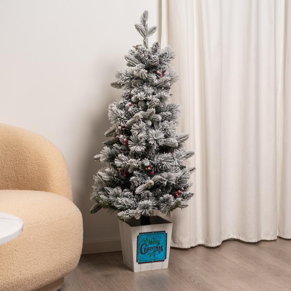 Juletræ med lys 120cm 