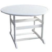 Rundt havebord komposit hvid