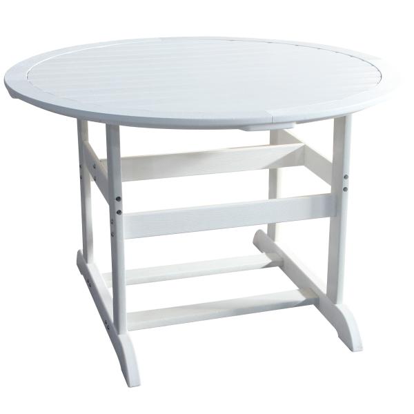 Rundt havebord komposit hvid