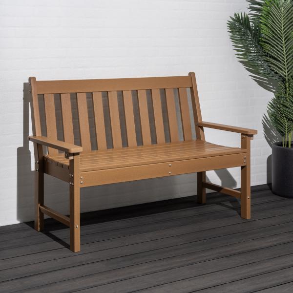Komposit bænk teak
