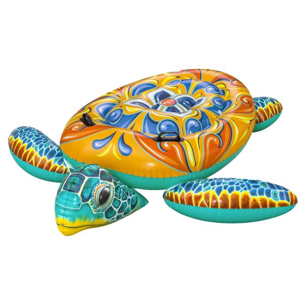 Oppustelig skildpadde flerfarvet 183x173cm