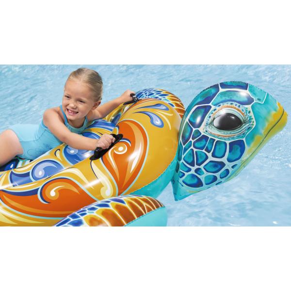 Oppustelig skildpadde flerfarvet 183x173cm