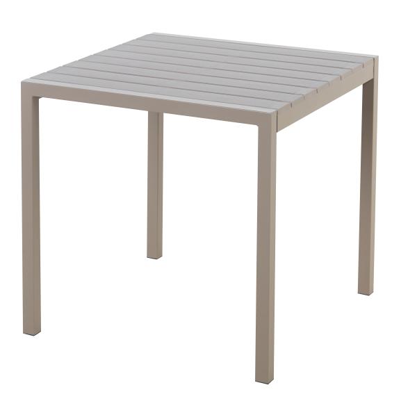 Kvadratisk havebord grå 80x80cm