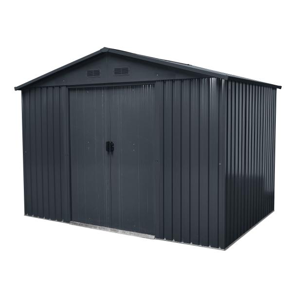 Redskabsskur stål antracit 7.2m2