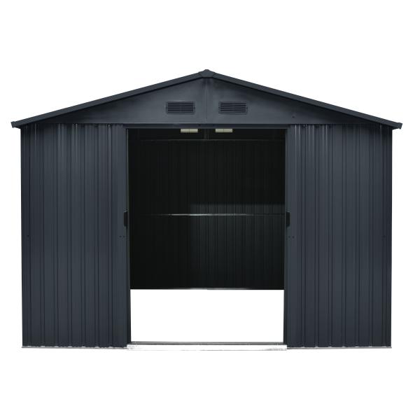 Redskabsskur stål antracit 7.2m2
