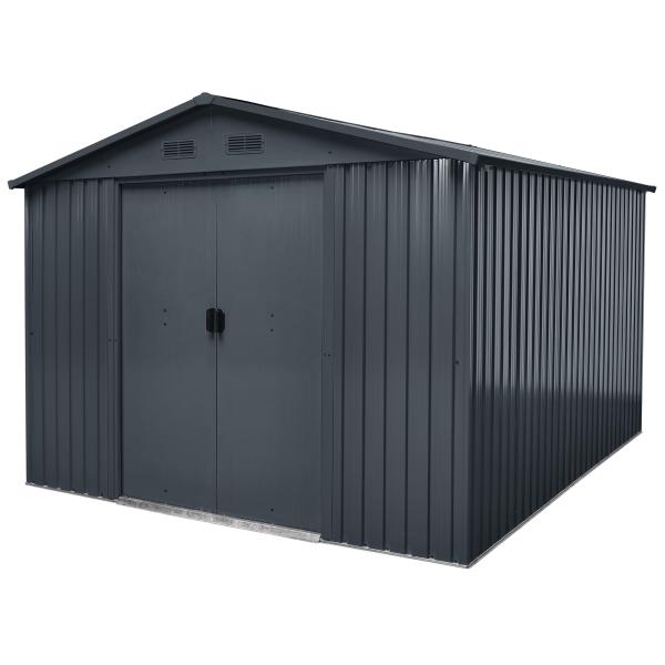 Redskabsskur stål antracit 9m2