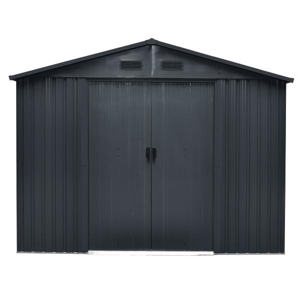 Redskabsskur stål antracit 9m2