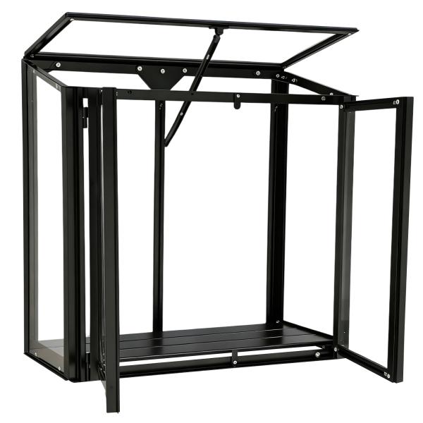 Minidrivhus poly sort 67,6x33,2x69cm