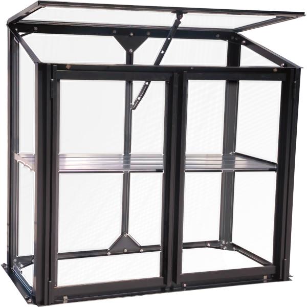 Minidrivhus poly sort 77,6x41,5x71,1cm