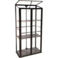 Minidrivhus 3 hylder poly sort 77,6x41,5x151,1cm