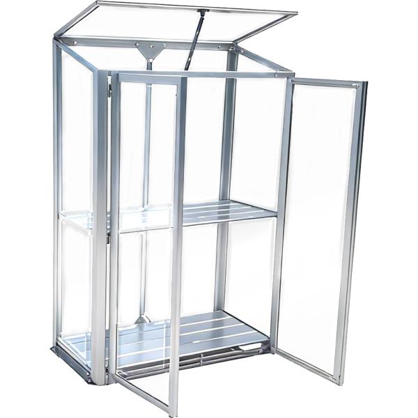 Minidrivhus poly sølv 77,6x41,5x111,1cm.