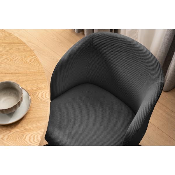 Amelia med drejefunktion fløjl mørkegrå