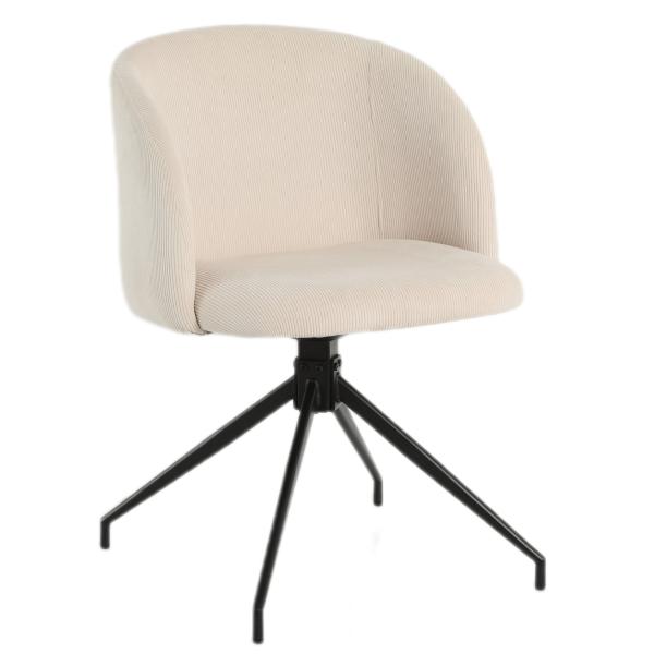 Amelia med drejefunktion fløjl beige