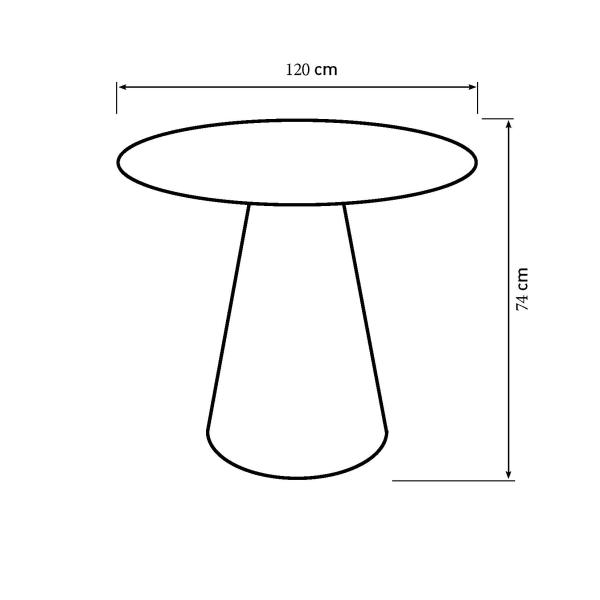 Fidenza 120x120x74cm eg smoked/smoked