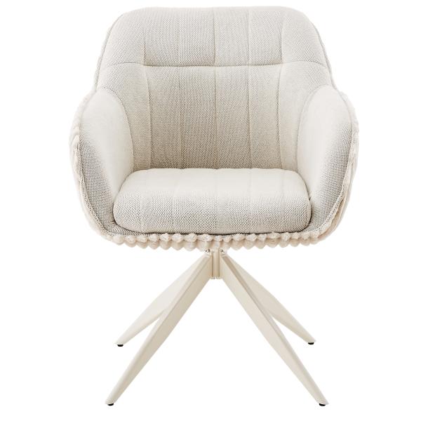 Laura med drejefunktion imiteret pels beige