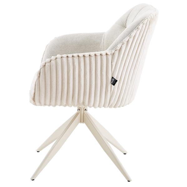 Laura med drejefunktion imiteret pels beige