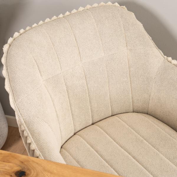 Laura med drejefunktion imiteret pels beige