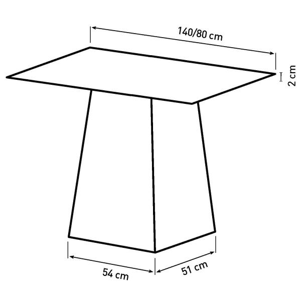 Sanremo 80/140x140x75cm eg/smoked