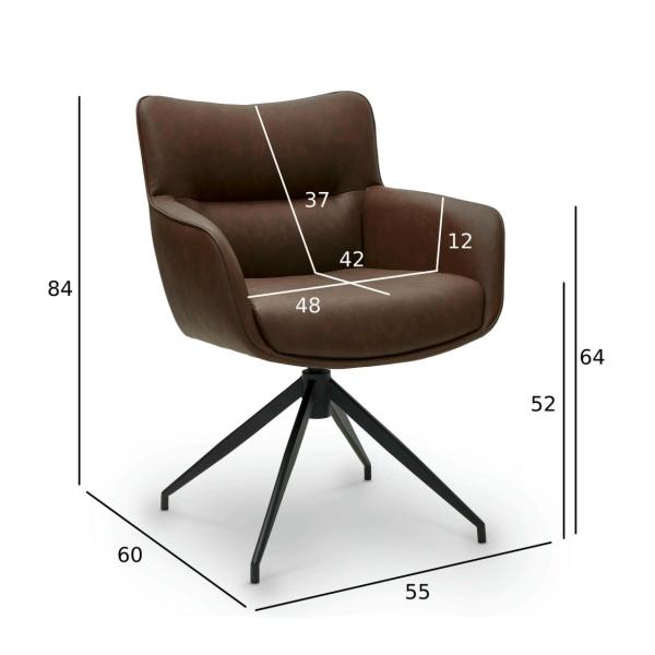 Jessica med drejefunktion kunstlæder lysebrun