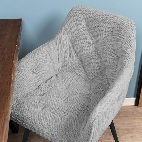 Holly imiteret pels lysegrå/sort