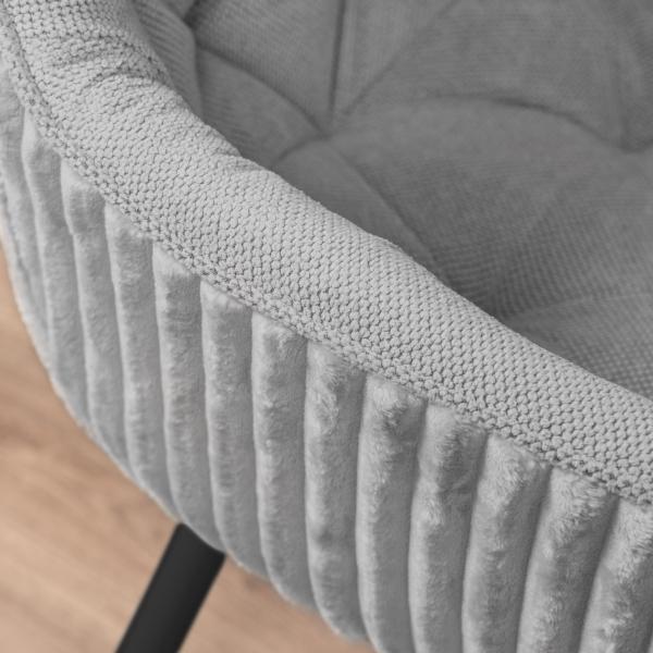 Holly imiteret pels lysegrå/sort