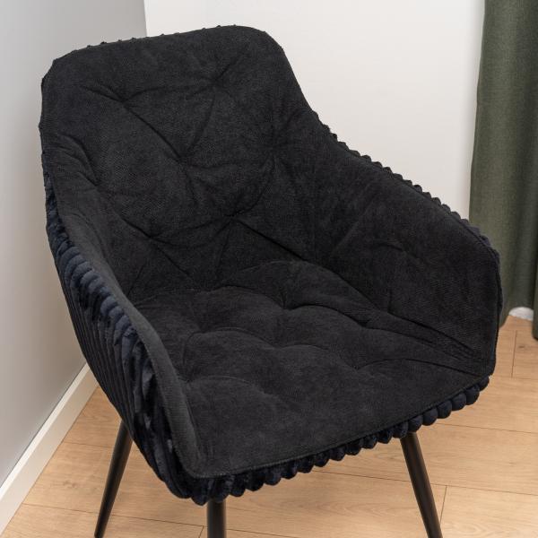 Holly imiteret pels mørkegrå/sort