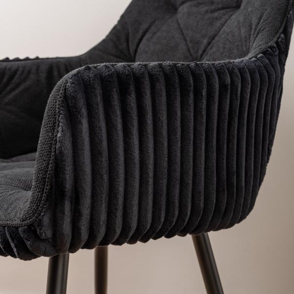 Holly imiteret pels mørkegrå/sort