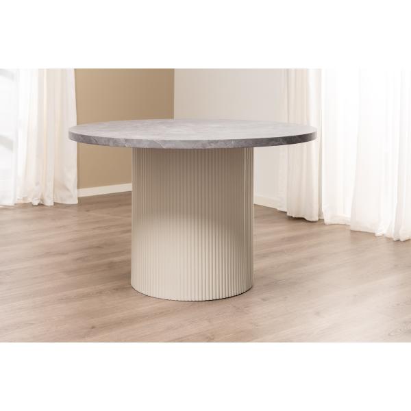 Leon hvid/grå ø120x75cm