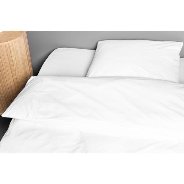 Sengesæt bomuld hvid 140x200cm