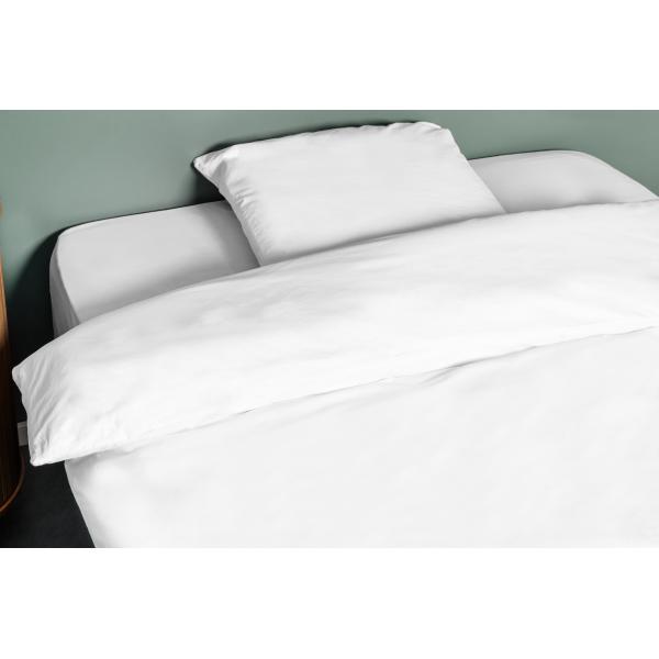 Sengesæt bomuld hvid 140x220cm