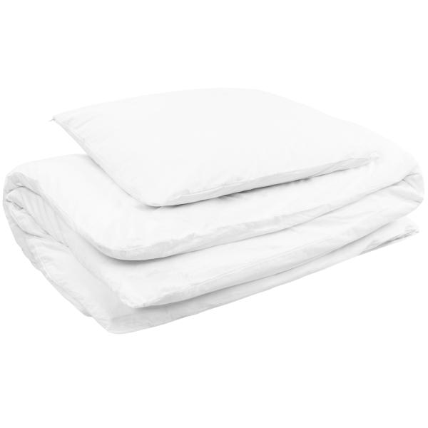 Sengesæt polyester hvid 140x200cm