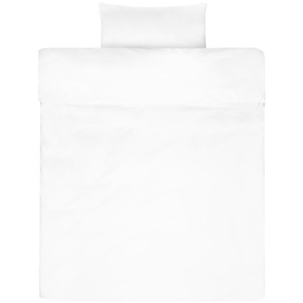 Sengesæt polyester hvid 140x200cm