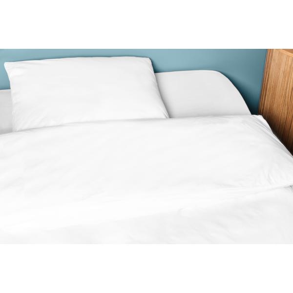 Sengesæt polyester hvid 140x200cm