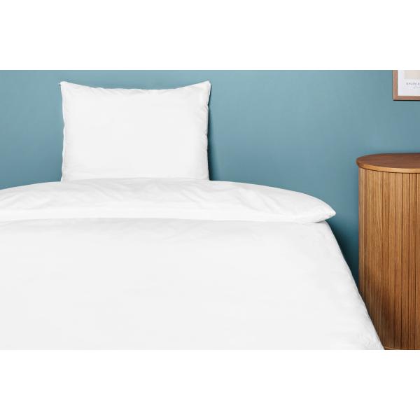 Sengesæt polyester hvid 140x200cm