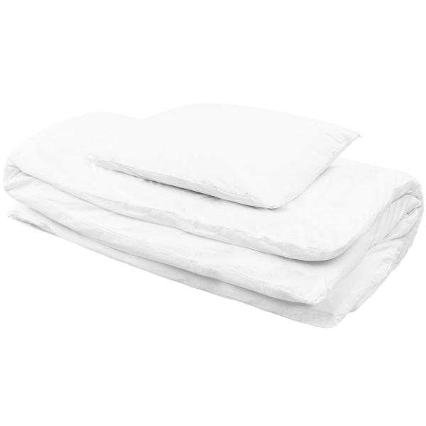 Sengesæt polyester hvid 200x220cm
