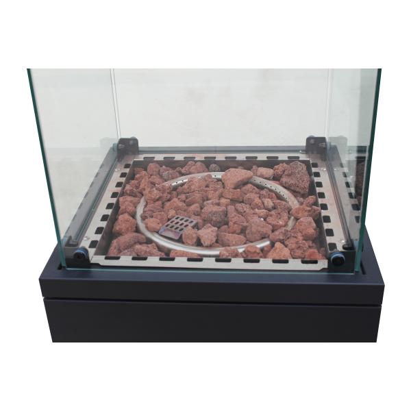 Terrassevarmer firkantet med flamme