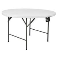 Foldebord hvid ø122x74cm