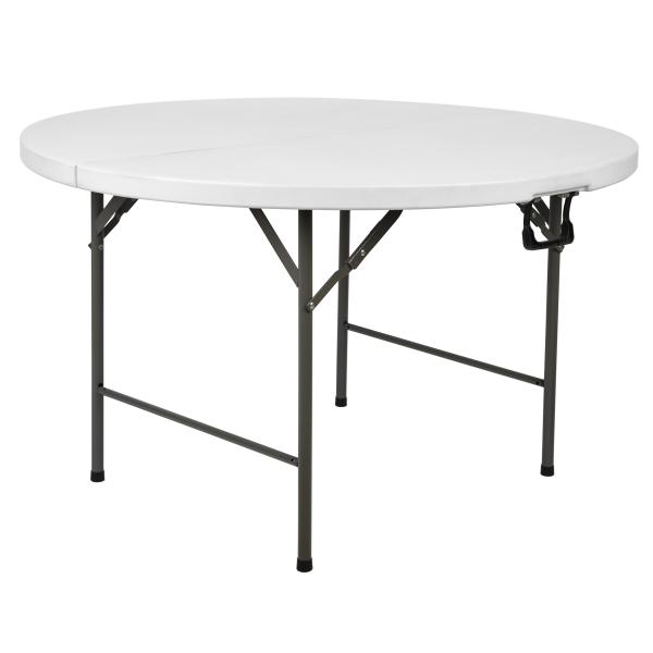 Foldebord hvid ø122x74cm