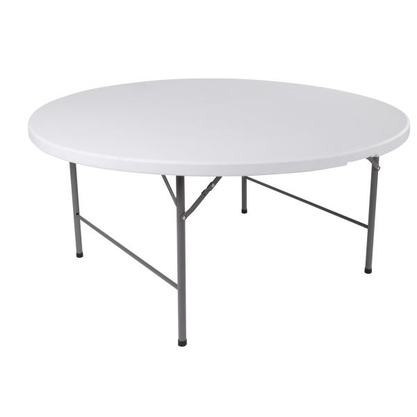 Foldebord hvid ø152x74cm