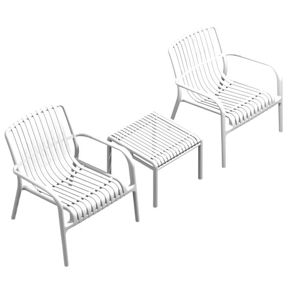 Malta loungesæt hvid