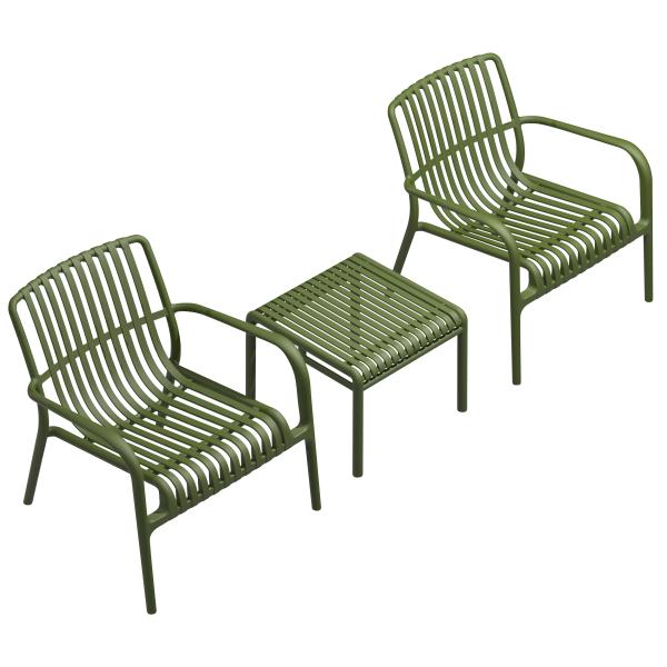Malta loungesæt grøn