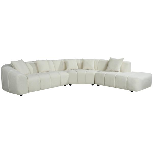 Lund højrevendt stof beige