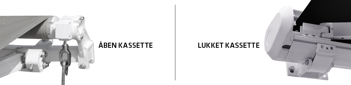markise med åben eller lukket kassette markise med åben eller lukket kassette