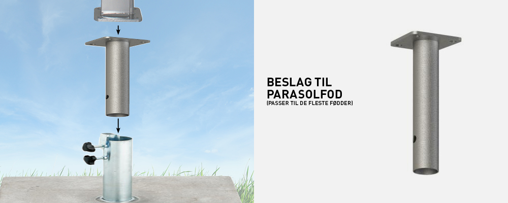 Parasolfodsbeslag parasolfodsbeslag