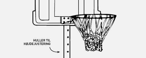 højdejustering af basketstander højdejustering af basketstander